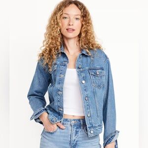 Old Navy Classic Jean Jacket Medium Wash Regular Size Small Lightweight Denim